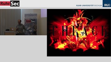 RuhrSec 2016: "Keynote: Code-Reuse Attacks and Beyond", Prof. Dr. Thorsten Holz