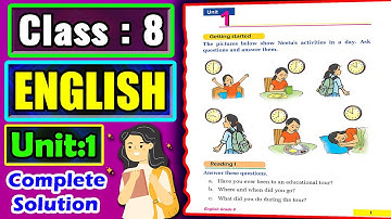 Class 8 || English || Unit 1 || Exercise Solution ||