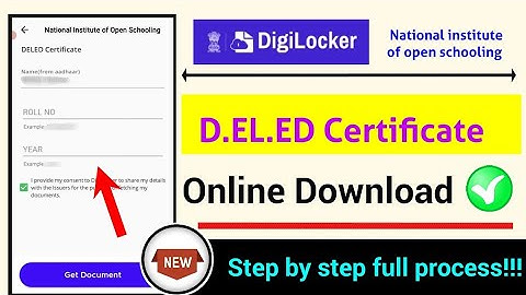 deled certificate download kaise kare, how to download deled certificate online 2024