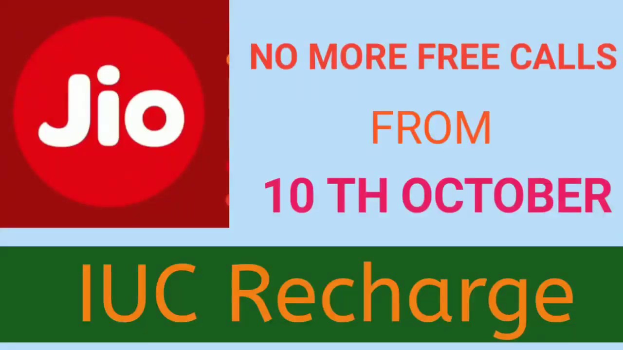 IUC Recharge  No more free calls jio to another network
