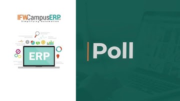 Poll Module in IFW Campus ERP 2.0 | Hindi (हिन्दी) Video Tutorial | For School College University