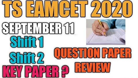 Sep 11 |Ts Eamcet Papers Review |Ts Eamcet 2020 Key Paper |Most Questions Asked Chapter