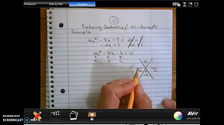 Factoring Quadratics and finding x-intercepts