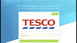 How to monitor free online grocery delivery slots using Visualping