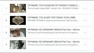 New! Four FEYNMAN documentaries on VIMEO - click link below...