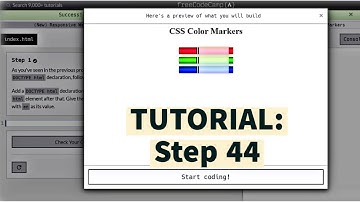 freeCodeCamp | Learn CSS color markers: step 44