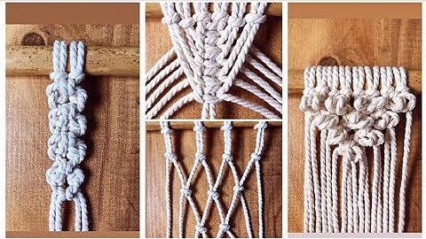 4 stunning Macramé Knots You NEED to Learn!Handmade Art Tutorial (part 9)