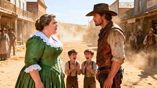 “Papa, Don’t Let Her Leave!” The Twins Cried… Then the Cowboy Married the Rejected Curvy Widow