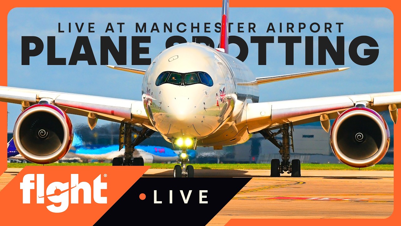 Manchester Airport LIVE (EGCC) 🧡 C17 OTT, Heavy jets & Rainy landings