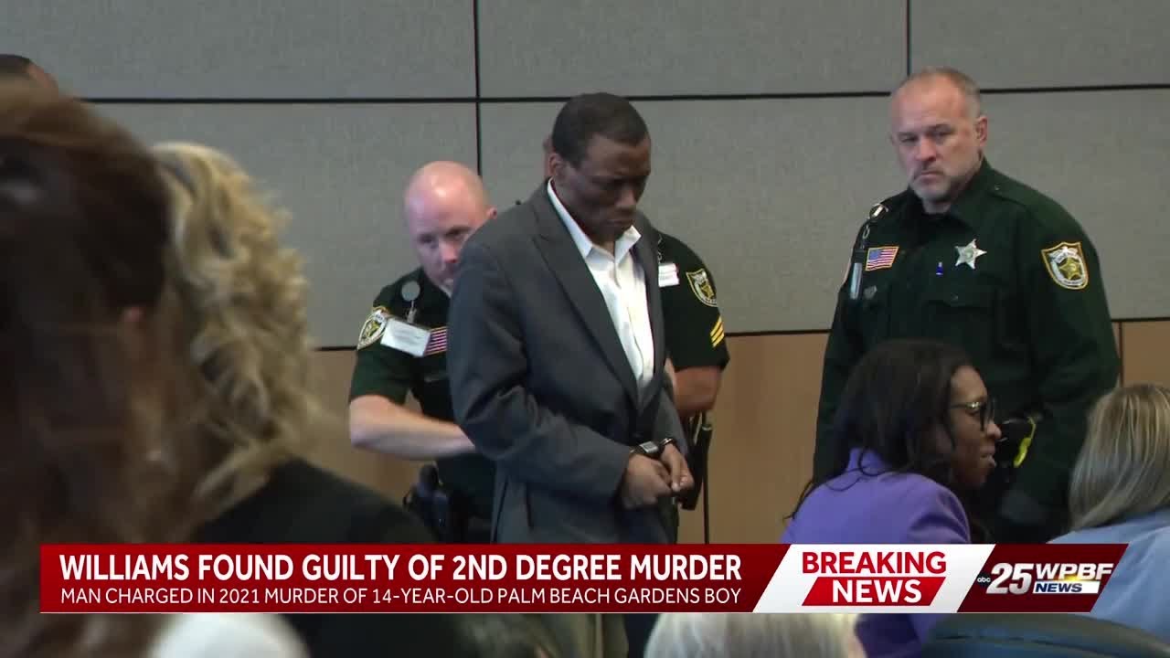 Semmie Williams found guilty of second-degree murder in killing of 14-year-old Ryan Rogers