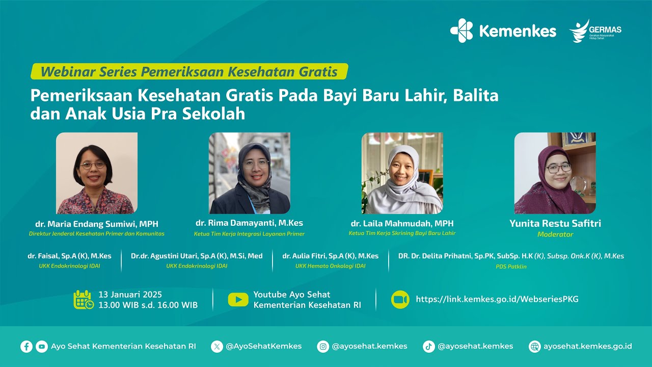 Webinar Series PKG - Skrining dan Tatalaksana Hipotiroid Kongenital, Def G6PD, HAK