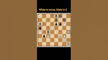 ||Mate in 2|| #shorts #chess  #checkmate #learnchess  #tactics #chessforbeginners #chessmatetricks