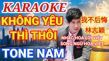 KARAOKE | KHÔNG YÊU THÌ THÔI | LÝ HẢI | 我不后悔 - 林志颖 - 郑源 | TA KHÔNG HỐI HẬN  - TRỊNH NGUYÊN