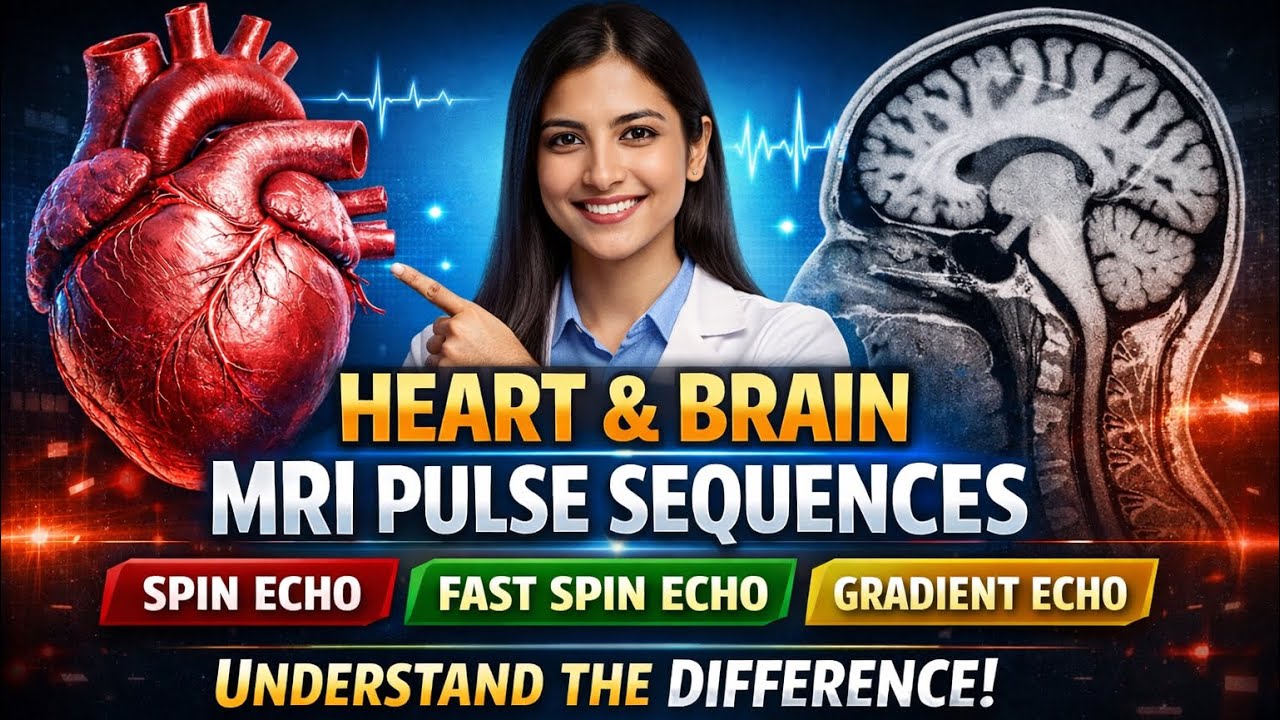 MRI Pulse Sequences Explained | Spin Echo vs Fast Spin Echo vs Gradient Echo | Brain & Heart MRI