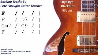 Video thumbnail of "Bye Bye Blackbird Backing Track"