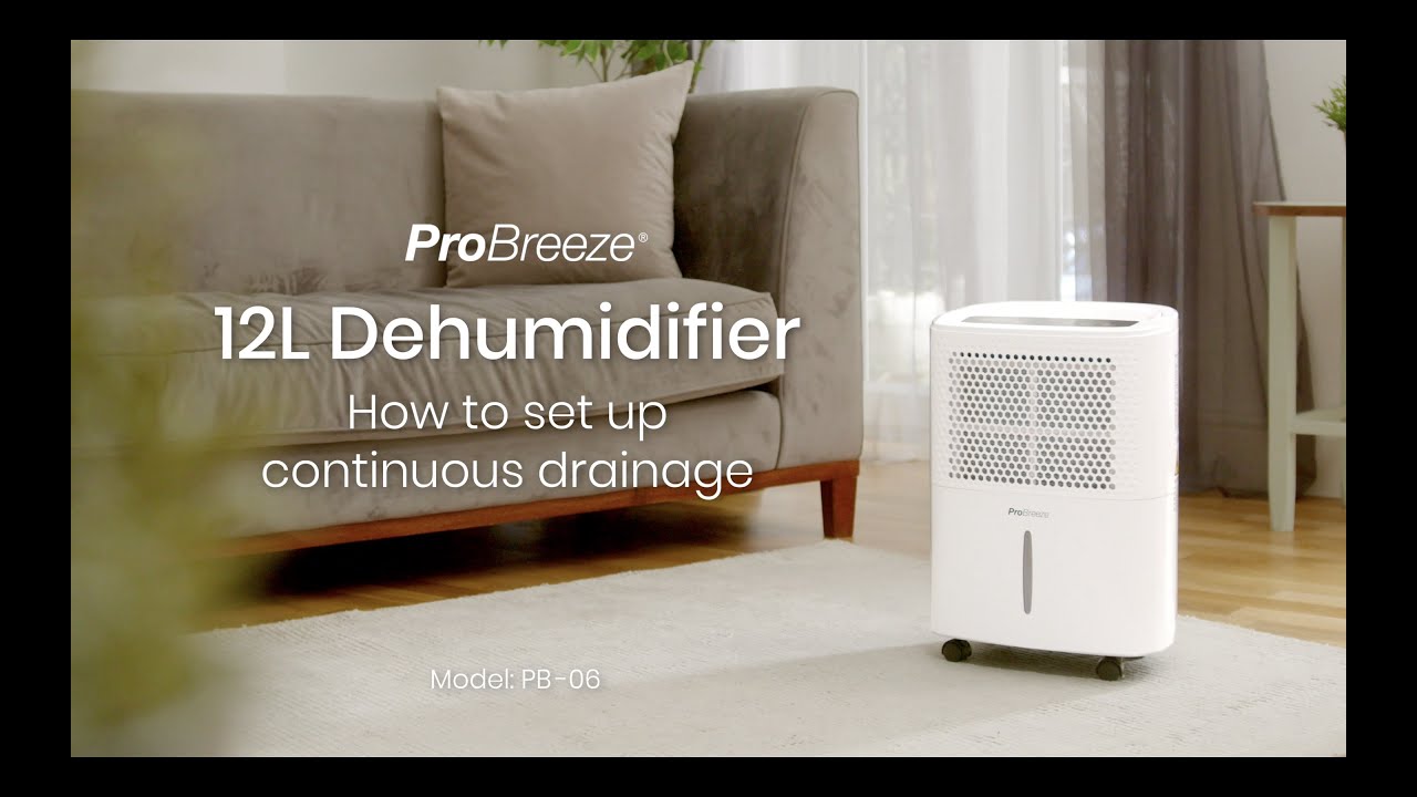 Tutorial: How to set up continuous drainage on your Pro Breeze 12L  Dehumidifier 