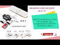 Memori card reader 4 in 1 micro sd card reader tipeclightningmicro usb otg untuk android iphone