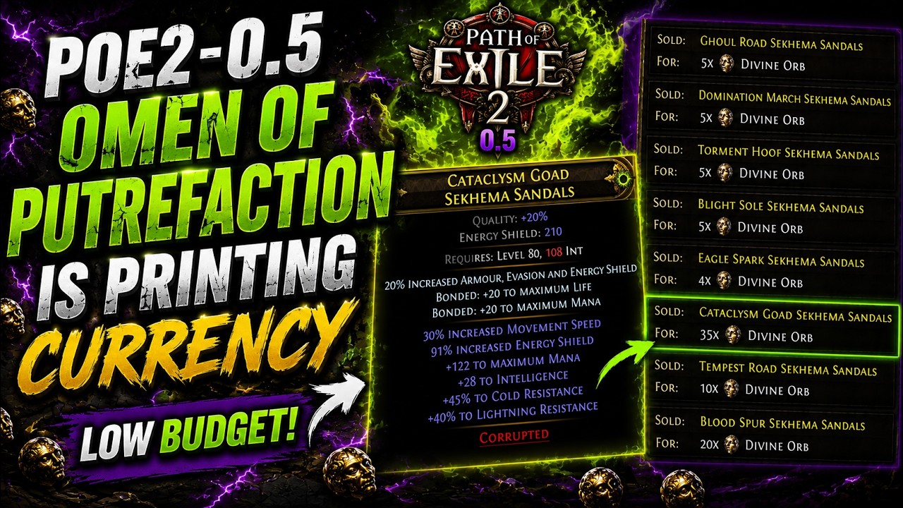 Poe2-0.5 Omen of Putrefaction is Printing Currency (low budget)
