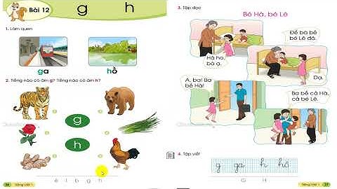 LỚP 1| TIẾNG VIỆT| SÁCH CÁNH DIỀU| BÀI 12: G  H (TIẾT 1) | CÔ THU HẠ