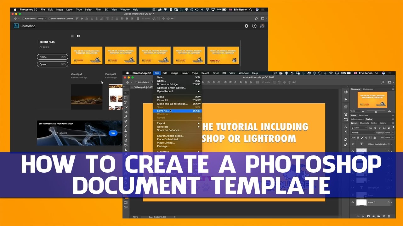 How to make a template in Photoshop?