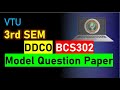 DDCO model Question Paper 1 | Digital Design and computer organisation BCS302 Model Question paper