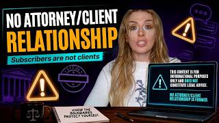 Why does legal content contain so many disclaimers about no relationship formed