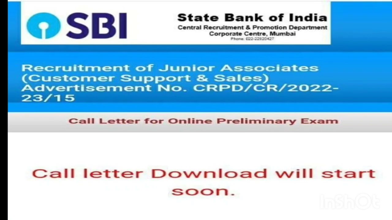SBI CLERK PRELIMS ADMIT CARD LINK IS OUT || ADMIT CARD DOWNLOAD WILL START SOON