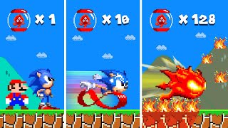 Mario vs Sonic. but Wisp Power Upgrades Sonic to FIRE SONIC and Burns EVERYTHING | Game Animation