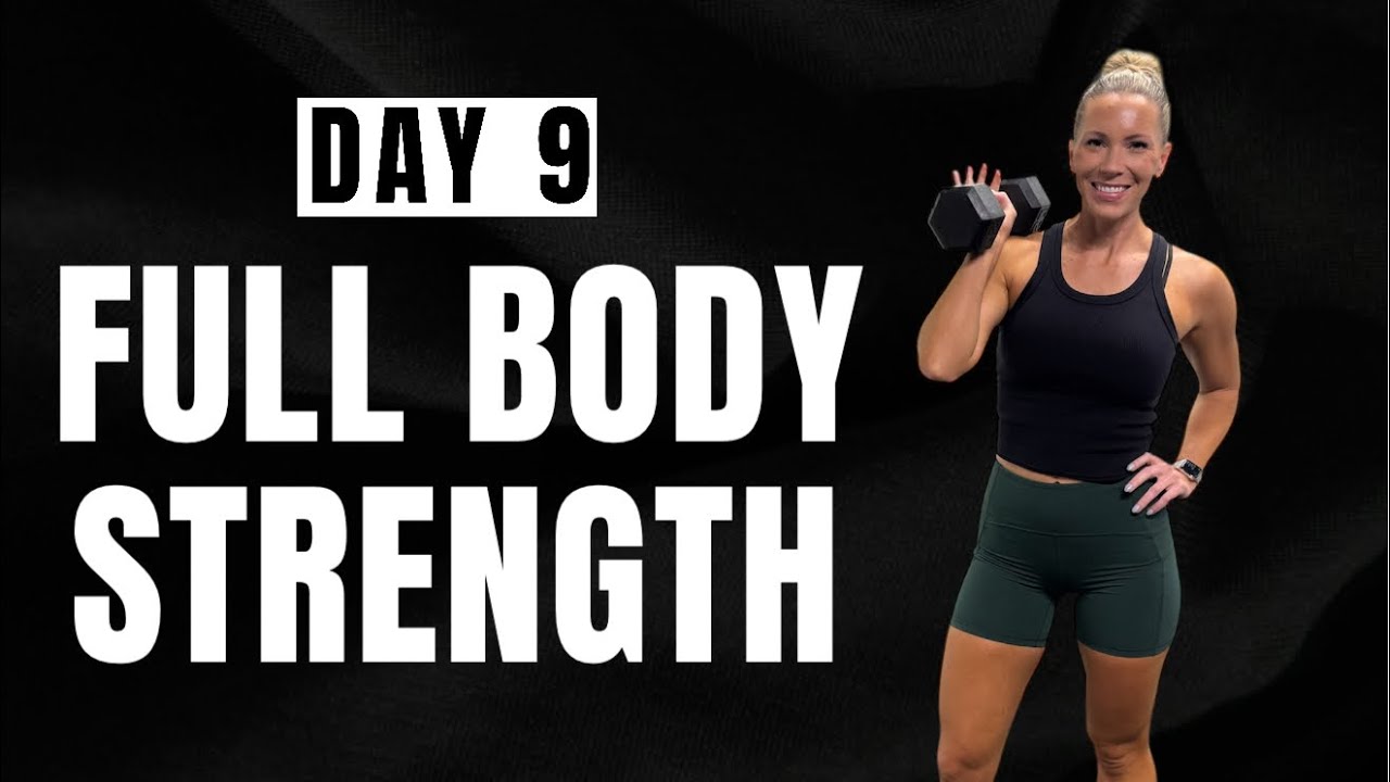 30 min Full Body Strength workout with dumbbells | STRONGER Day 9 - YouTube