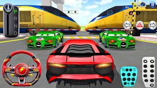 Crazy Train Crossing Race 🚆🔥 Supercars vs High-Speed Trains | 3D Driving Class Gameplay 2026 screenshot 5