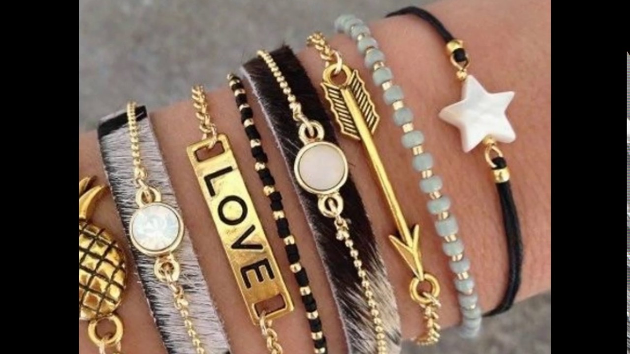 Pulseras para dama ultima Moda - YouTube