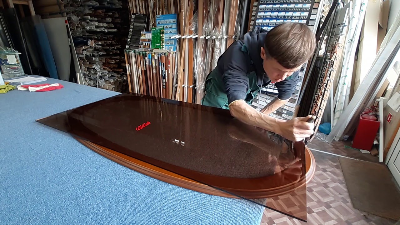 Фигурная резка стекла! - YouTube