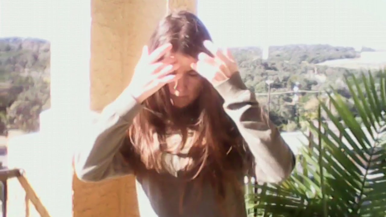 Terrace Wind Blows Woman's Hair Around & In Face gusts ...