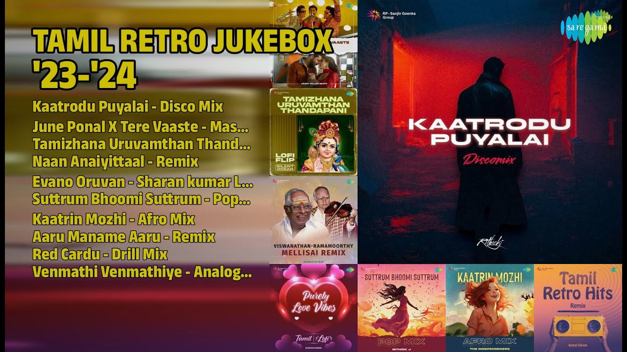 Tamil Retro Remixes '23-'24 | Shankar Mahadevan Songs | Kaatrodu Puyalai  Disco Mix