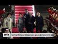 German president frankwalter steinmeier arrives in korea for a visit
