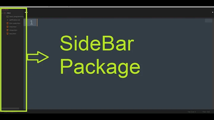 How to Sidebar package install in sublime text 3