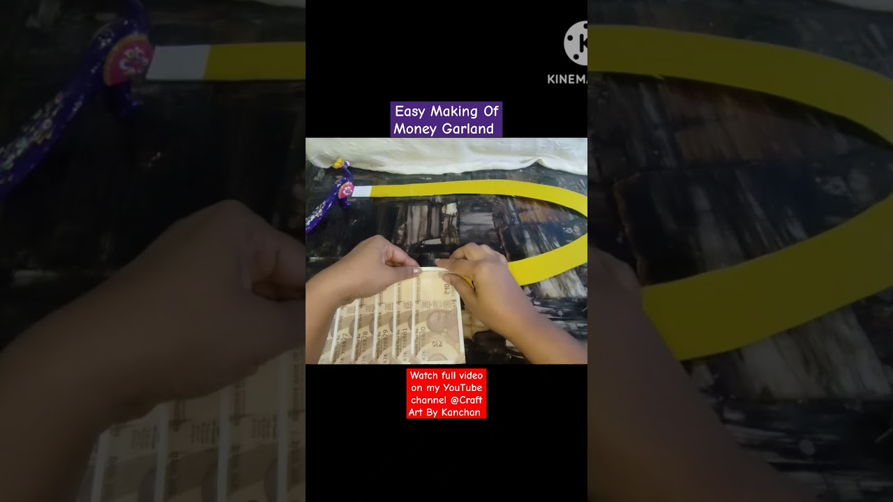 Easy Money Garland Making At Home/नोटो की माला तयार करणे का आसन तारिका 