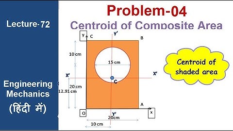 Centroid of composite plane figure #Problem 04 #lecture 72 #ENGINEERING MECHANICS
