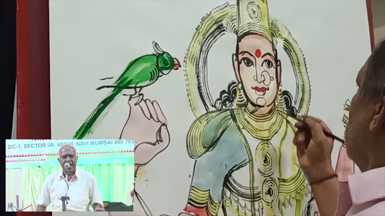 Sangeeta Saamrajya Sancharini Kriti|Thread Drawing |Sung by T N Ashok |Drawing by M N Suramhanya