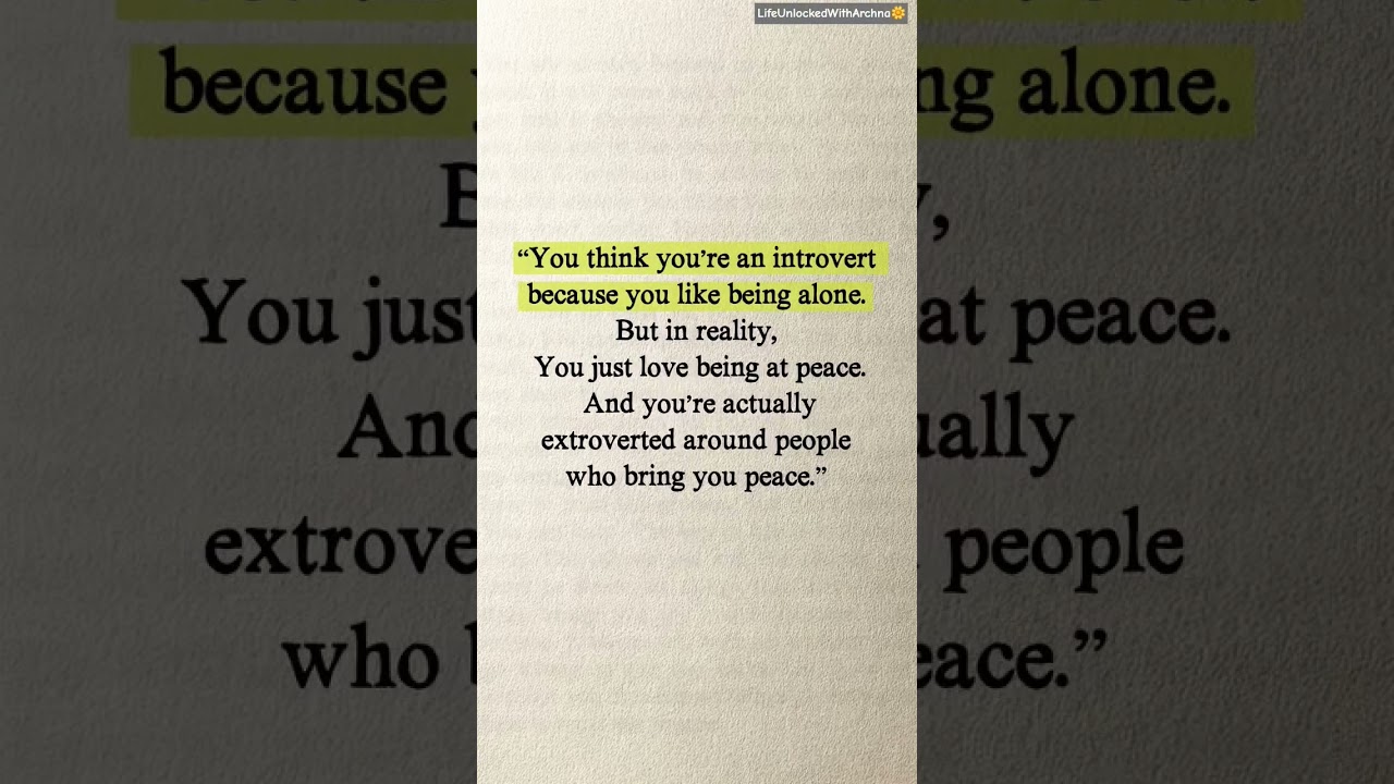 🌸 Are You An Introvert? 