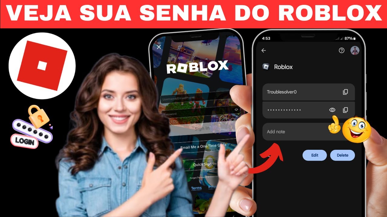 Como ver sua senha do Roblox no celular (2025) | Veja a senha de login ...