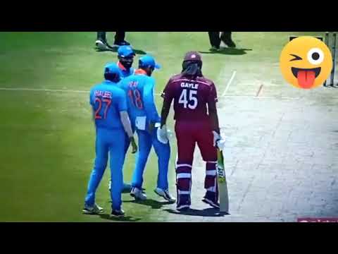 Gayle  kohli dance in cricket ground