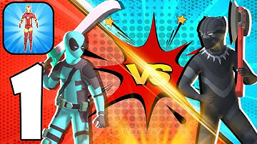 Super Hero Fight Battle - Gameplay Walkthrough Part 1 Strategy simulation (Android,iOS)