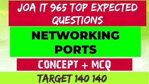 JOA 965 Preparation (Imp ports and port num, Based on #joa903 #joait #joa939 #ports #networking