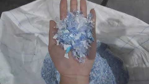 3A polyester bottle chip sorting, blue and white chip sorting，email:Focusee.tech@gmail.com