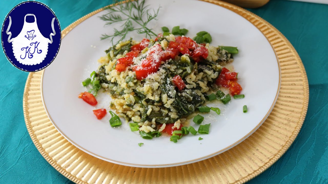 Spinatreis als Beilage oder veganer Mahlzeit / ONE POT Rezept