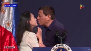 Philippine President Rodrigo Duterte Lip Kissing Fan