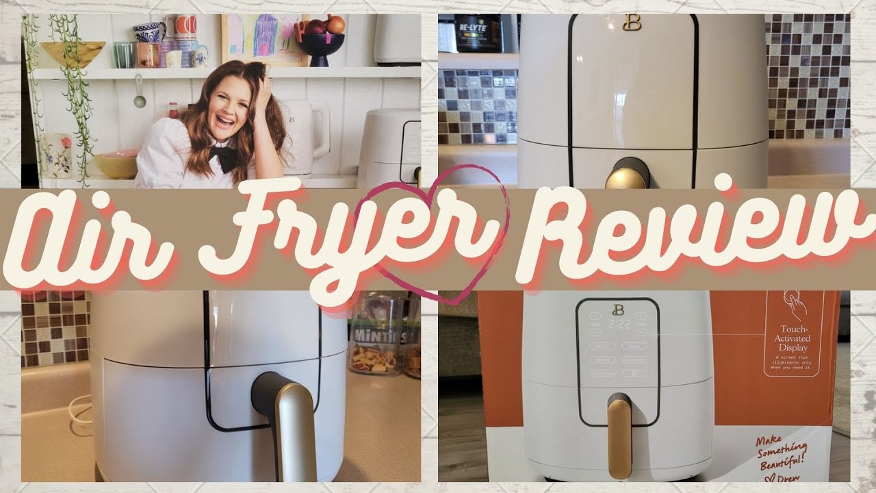 Beautiful 6 Quart Touchscreen Air Fryer White Icing by Drew Barrymore