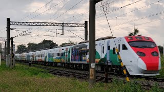 生不逢時的彩繪列車(末班運用)~20210705 127次「六堆300豐沛大款」彩繪普悠瑪 雨中高速通過永康南