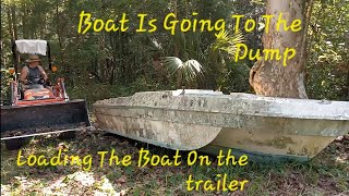 The Otter Creek Fl Eyesore BOAT Is Going To The DUMP Finally After 30+ Years.